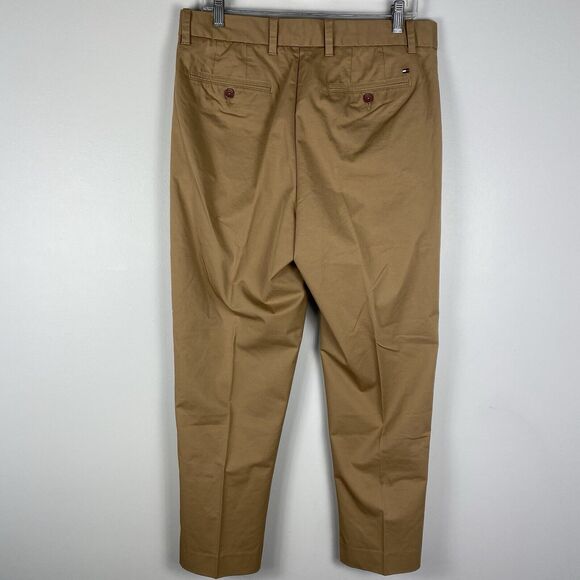 Tommy Hilfiger Men's TH Flex Chino Dress Pants 32 X 32 Flat Front Tan NWT - Picture 4 of 4